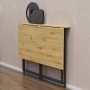 Стол раскладной Морис Ferrum-decor 750x1000x600 Черный металл ДСП Дуб Артизан 16 мм (FRD-104674)