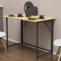 Стол раскладной Морис Ferrum-decor 750x1000x600 Черный металл ДСП Дуб Артизан 16 мм (FRD-104674)