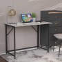 Стол раскладной Морис Ferrum-decor 750x1000x600 Черный металл ДСП Бетон 16 мм (FRD-104675)