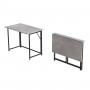 Стол раскладной Морис Ferrum-decor 750x1000x600 Черный металл ДСП Бетон 16 мм (FRD-104675)