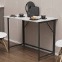 Стол раскладной Морис Ferrum-decor 750x1000x600 Черный металл ДСП Бетон 16 мм (FRD-104675)