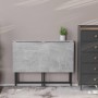 Стол раскладной Морис Ferrum-decor 750x1000x600 Черный металл ДСП Бетон 16 мм (FRD-104675)