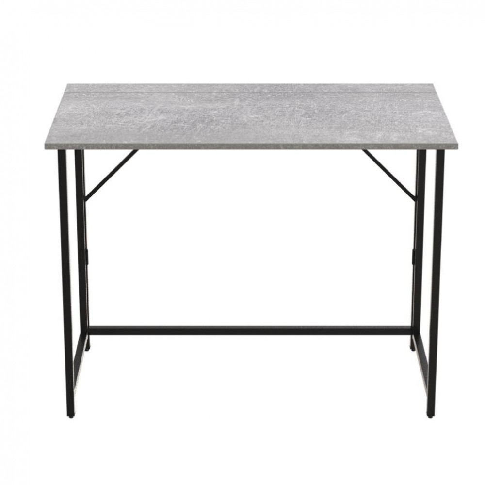 Стол раскладной Морис Ferrum-decor 750x1000x600 Черный металл ДСП Бетон 16 мм (FRD-104675)