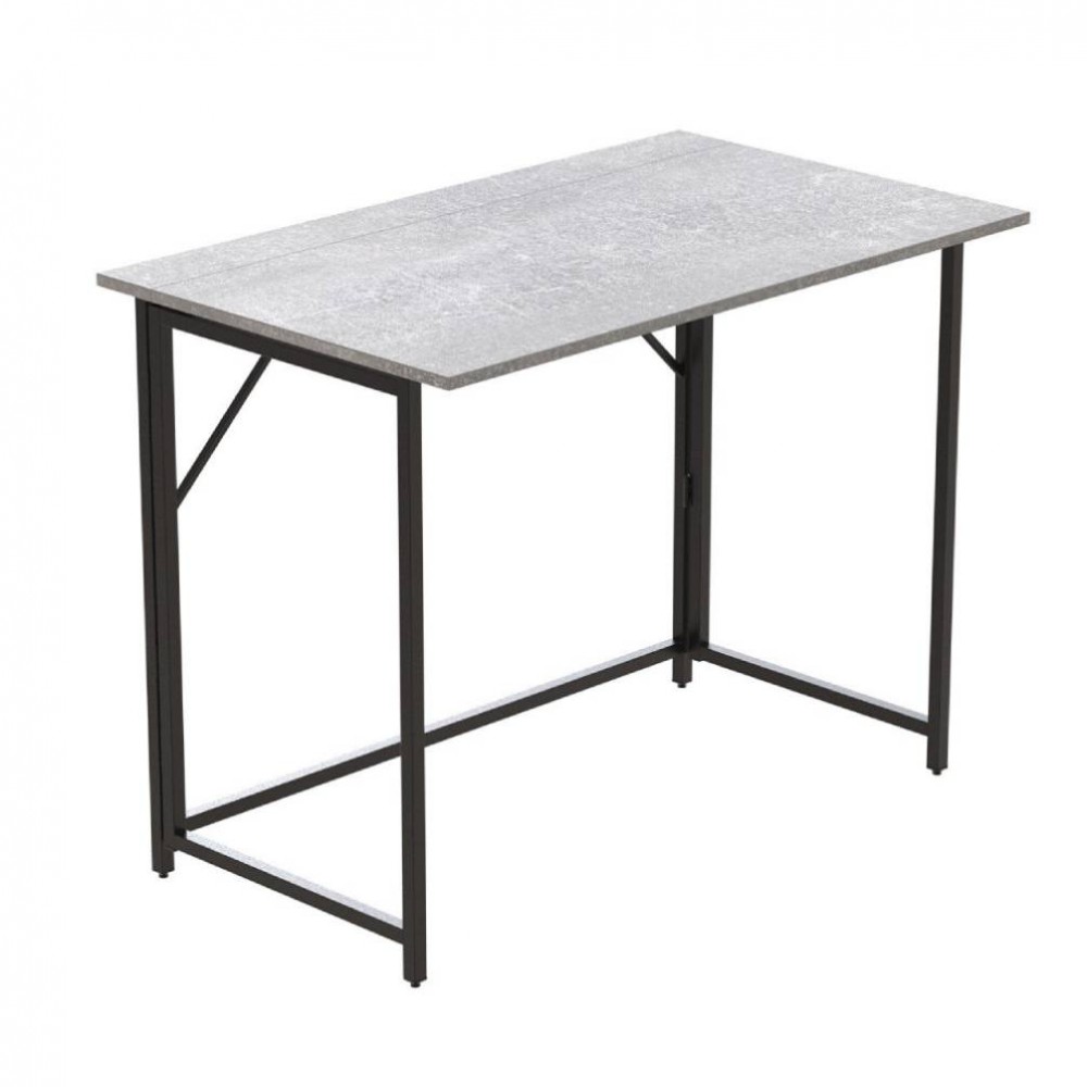 Стол раскладной Морис Ferrum-decor 750x1000x600 Черный металл ДСП Бетон 16 мм (FRD-104675)