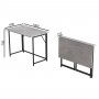 Стол раскладной Морис Ferrum-decor 750x1000x600 Черный металл ДСП Бетон 16 мм (FRD-104675)