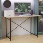 Стол письменный Line Лайт Ferrum-decor 750x1000x500 Черный металл ДСП Дуб Сан-Марино 16 мм (FRD-104837)