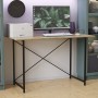 Стол письменный Line Лайт Ferrum-decor 750x1200x500 Черный металл ДСП Дуб Сонома 16 мм (FRD-104853)