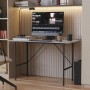 Стол письменный LINE Тайм Ferrum-decor 750x1200x600 Черный металл ДСП Бетон 16 мм (FRD-104891)