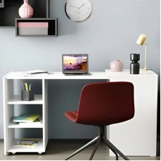 Стол-тумба трансформер Смарт 1/2 Ferrum-decor 750x1450x600 ДСП Белое 16 мм (FRD-105074)