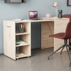 Стол-тумба трансформер Смарт 1/2 Ferrum-decor 750x1450x600 ДСП Дуб Сан-Марино 16 мм (FRD-105075)