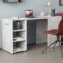 Стол-тумба трансформер Смарт 1/2 Ferrum-decor 750x1450x600 ДСП Бетон 16 мм (FRD-105080)
