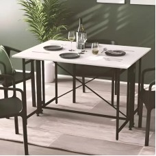 Стол-книжка трансформер Орион 3 Ferrum-decor 750x1150x880 Черный металл ДСП Белое 16 мм (FRD-105081)