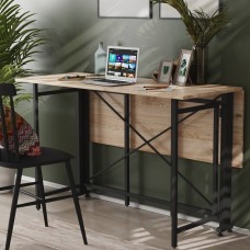 Стол-книжка трансформер Орион 3 Ferrum-decor 750x1150x880 Черный металл ДСП Дуб Сан-Марино 16 мм (FRD-105082)