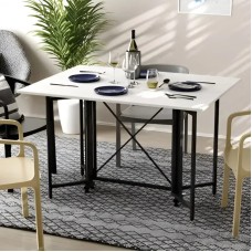 Стол-книжка трансформер Спайдер Ferrum-decor 750x1150x880 Черный металл ДСП Белое 16 мм (FRD-105088)