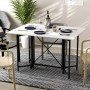 Стол-книжка трансформер Спайдер Ferrum-decor 750x1150x880 Черный металл ДСП Белое 16 мм (FRD-105088)