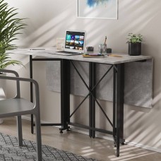 Стол-книжка трансформер Спайдер Ferrum-decor 750x1150x880 Черный металл ДСП Бетон 16 мм (FRD-105094)