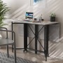 Стол-книжка трансформер Спайдер Ferrum-decor 750x1150x880 Черный металл ДСП Бетон 16 мм (FRD-105094)