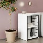 Стол-тумба трансформер Смарт 2/1 Ferrum-decor 750x1450x500 Черный металл ДСП Белое 16 мм (FRD-105095)