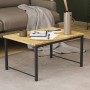 Стіл журнальний приставний Террі Комбо Ferrum-decor 345x662x440 Чорний метал ДСП Дуб Артизан 16 мм (FRD-105141)