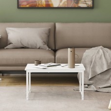 Стіл журнальний приставний Террі Комбо Ferrum-decor 345x662x440 Білий метал ДСП Біле 16 мм (FRD-105143)