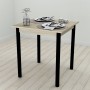 Стол кухонный Ferrum-decor Агата 75x70x70 Черный ДСП Сонома 16мм (FRD-106246)