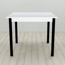 Стол кухонный Ferrum-decor Агата 75x90x90 Черный ДСП Белое 16мм (FRD-106263)