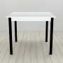 Стол кухонный Ferrum-decor Агата 75x80x80 Черный ДСП Белое 16мм (FRD-106254)
