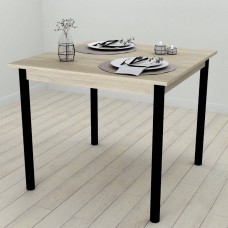 Стол кухонный Ferrum-decor Агата 75x90x90 Черный ДСП Сонома 16мм (FRD-106264)