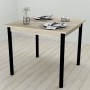 Стол кухонный Ferrum-decor Агата 75x80x80 Черный ДСП Сонома 16мм (FRD-106255)