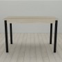 Стол кухонный Ferrum-decor Бенита 75x120x60 Черный ДСП Сонома 16мм (FRD-106273)