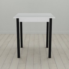 Стол кухонный Ferrum-decor Диего 75x80x80 Черный ДСП Белое 16мм (FRD-106308)