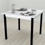 Стол кухонный Ferrum-decor Диего 75x90x90 Черный ДСП Белое 16мм (FRD-106317)