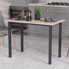 Стол универсальный Knap Ferrum-decor 750x1200x700 Черный металл ДСП Дуб Сан-Марино 16 мм (FRD-106371)