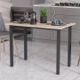 Стол универсальный Knap Ferrum-decor 750x1200x700 Черный металл ДСП Дуб Сан-Марино 16 мм (FRD-106371)
