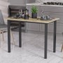 Стол универсальный Knap Ferrum-decor 750x1200x700 Черный металл ДСП Дуб Сонома 16 мм (FRD-106373)