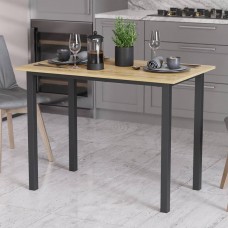 Стол универсальный Knap Ferrum-decor 750x1200x700 Черный металл ДСП Дуб Артизан 16 мм (FRD-106375)