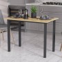 Стол универсальный Knap Ferrum-decor 750x1400x600 Черный металл ДСП Дуб Артизан 16 мм (FRD-106359)