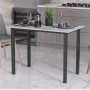 Стол универсальный Knap Ferrum-decor 750x1400x600 Черный металл ДСП Бетон 16 мм (FRD-106360)