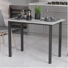 Стол универсальный Knap Ferrum-decor 750x1200x700 Черный металл ДСП Белый 16 мм (FRD-106370)