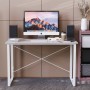 Стол письменный Дейв Ferrum-decor 750x1000x600 Белый металл ДСП Бетон 32 мм (FRD-106438)