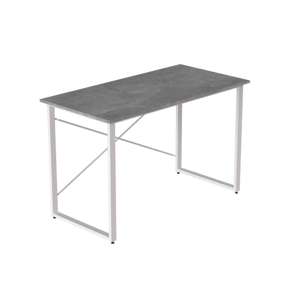 Стол письменный Дейв Ferrum-decor 750x1000x600 Белый металл ДСП Бетон 32 мм (FRD-106438)
