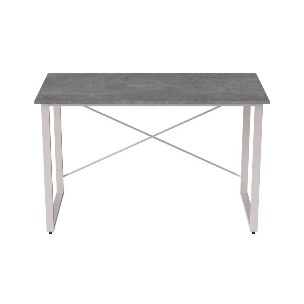 Стол письменный Дейв Ferrum-decor 750x1000x600 Белый металл ДСП Бетон 32 мм (FRD-106438)