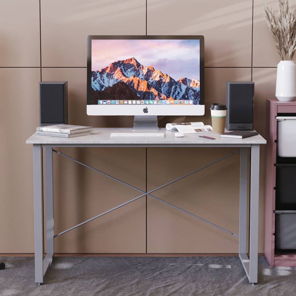 Стол письменный Дейв Ferrum-decor 750x1000x600 Серый металл ДСП Бетон 32 мм (FRD-106439)