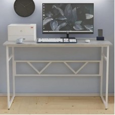 Стіл письмовий Раян Ferrum-decor 750x1000x700 Білий метал ДСП Бетон 16 мм (FRD-106490)