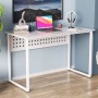 Стол письменный Майк Ferrum-decor 75x100x60 Белый металл ДСП Бетон 16 мм (FRD-106508)