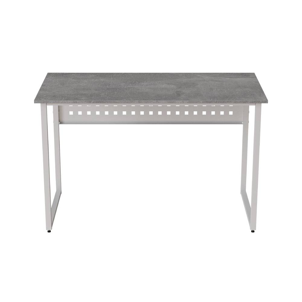 Стол письменный Майк Ferrum-decor 75x100x60 Белый металл ДСП Бетон 16 мм (FRD-106508)