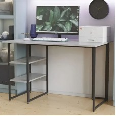 Стіл письмовий Кевін Ferrum-decor 75x140x70 Чорний метал ДСП Бетон 32 мм (FRD-106576)