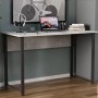 Стол письменный Курт Ferrum-decor 75x140x70 Черный металл ДСП Бетон 16 мм (FRD-106645)