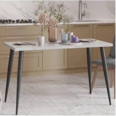 Стіл кухонний Марсель 50 Ferrum-decor 75x120x70 Чорний метал ДСП Бетон 32 мм (FRD-106703)