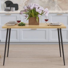 Стіл кухонний Марсель 50 Ferrum-decor 75x120x60 Чорний метал ДСП Дуб Артизан 32 мм (FRD-106702)